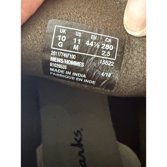 Clarks Men's chestnut Suede Lace Up Chukka Ankle Dress Boots Size 11 M 15522 - Picture 11 of 15